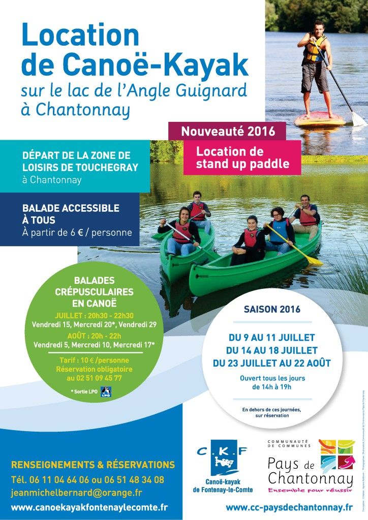 Affiche canoë-kayak - saison 2016